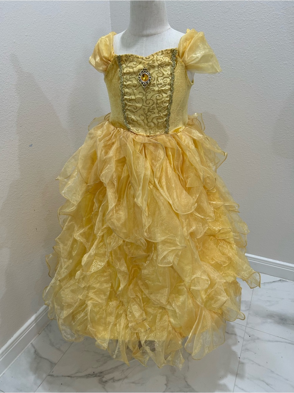 Dream Play Imagine Disney Belle Princess Inspired Ball Gown Kids Costume Dress